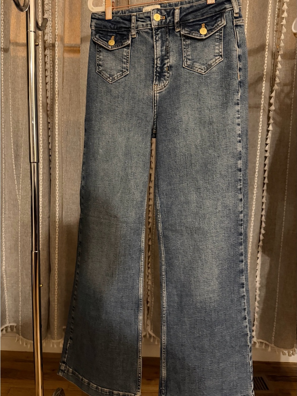 Pilcro-  Wide Leg Light Blue Denim Jeans
